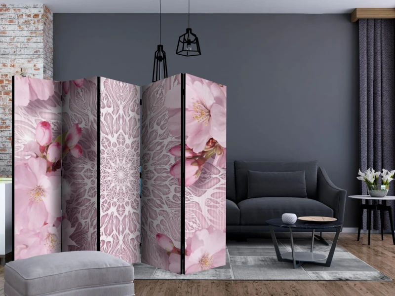 Parawan 5-częściowy - Pastelowa mandala II [Room Dividers]