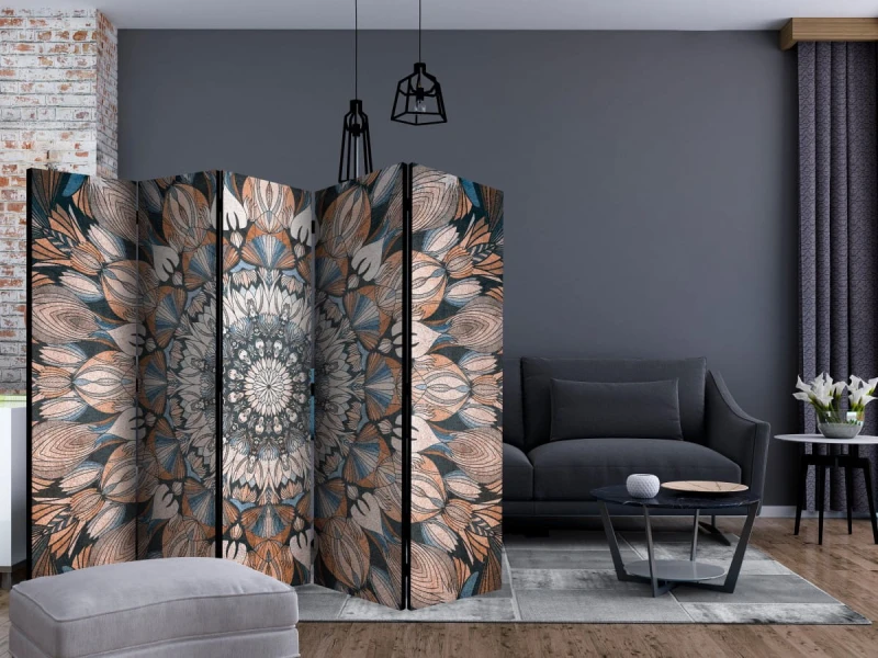Parawan 5-częściowy - Hetmańska mandala II [Room Dividers]