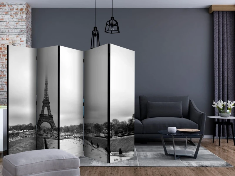 Parawan 5-częściowy - Wieża we mgle II [Room Dividers]