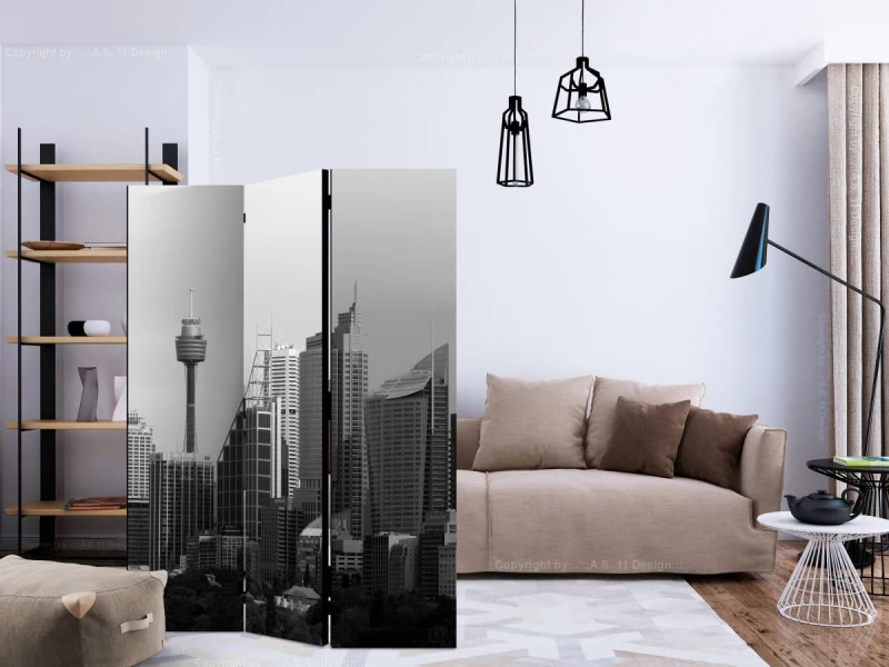 Parawan 3-częściowy - Wieżowce w Sydney [Room Dividers]