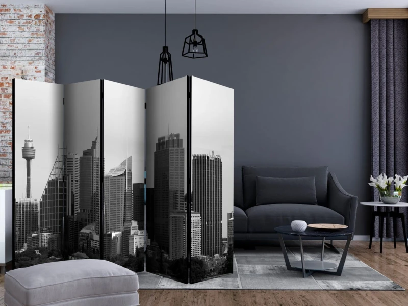 Parawan 5-częściowy - Wieżowce w Sydney II [Room Dividers]