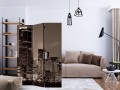 Parawan 3-częściowy - Miami w sepii [Room Dividers]