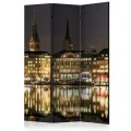 Parawan 3-częściowy - Noc w Hamburgu [Room Dividers]