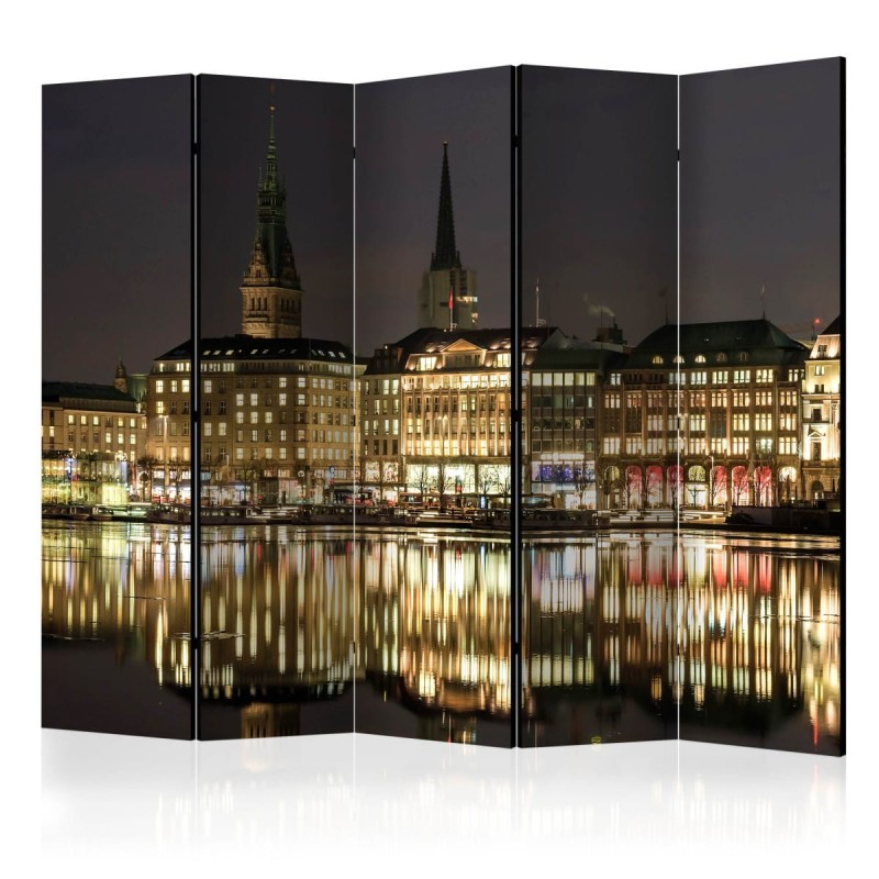 Parawan 5-częściowy - Noc w Hamburgu II [Room Dividers]