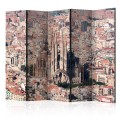 Parawan 5-częściowy - Serce Barcelony II [Room Dividers]