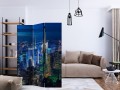 Parawan 3-częściowy - Manhattan - noc [Room Dividers]