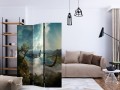 Parawan 3-częściowy - Lot nad jeziorem [Room Dividers]
