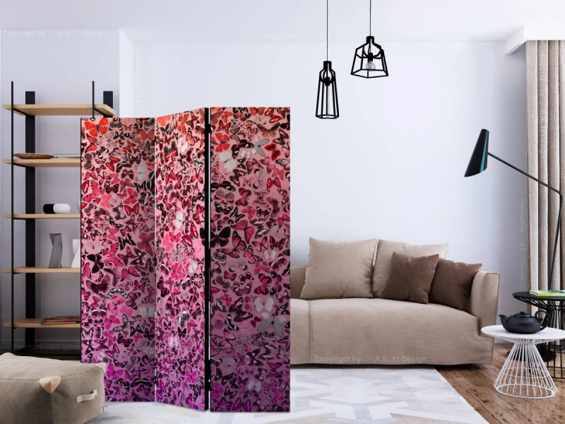 Parawan 3-częściowy - Język motyli [Room Dividers]