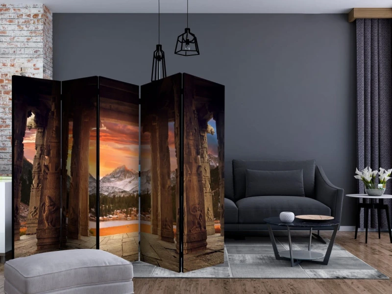 Parawan 5-częściowy - Szlakiem skalistych świątyń II [Room Dividers]