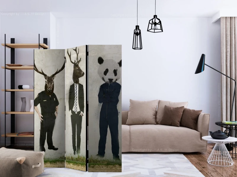 Parawan 3-częściowy - Man or Animal? [Room Dividers]