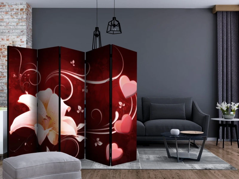 Parawan 5-częściowy - Miłosne przesłanie II [Room Dividers]