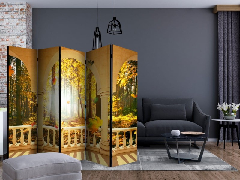 Parawan 5-częściowy - Sen o jesiennym lesie II [Room Dividers]
