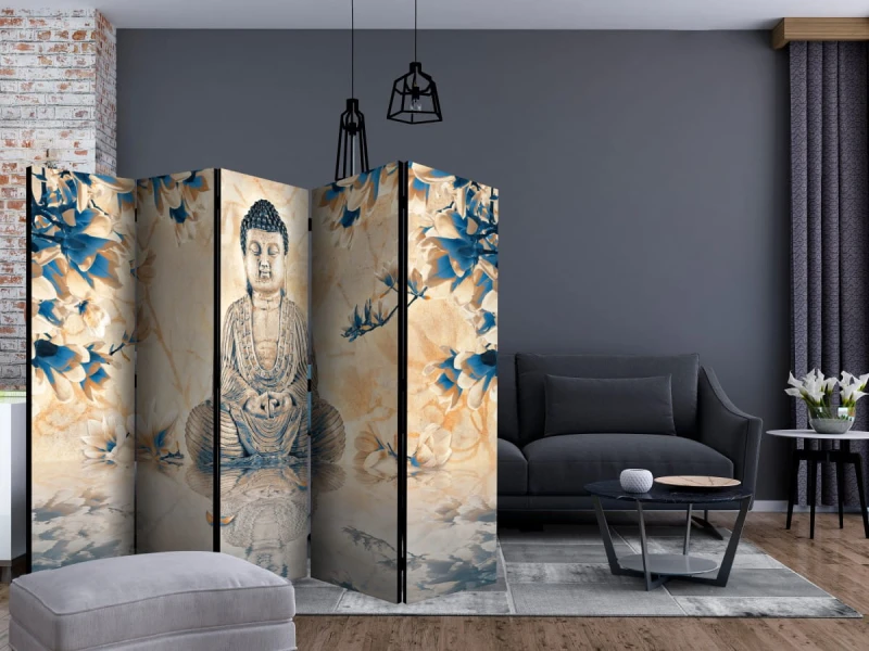 Parawan 5-częściowy - Buddha of Prosperity II [Room Dividers]