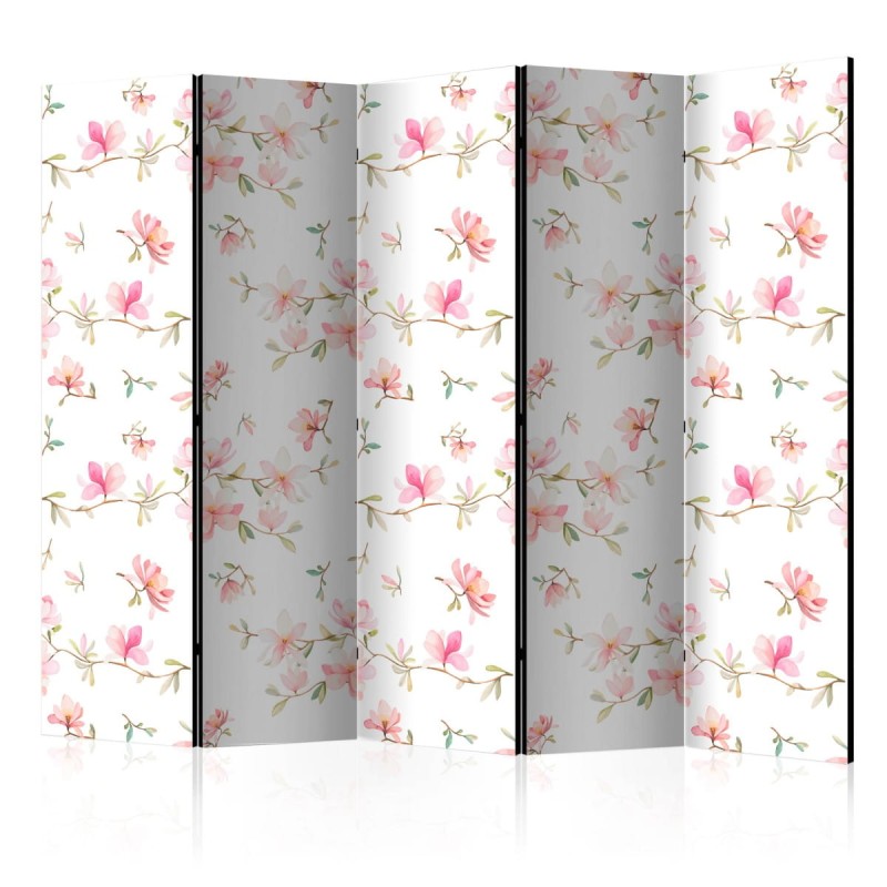 Parawan 5-częściowy - Świeże magnolie II [Room Dividers]