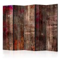 Parawan 5-częściowy - Zabarwione drewno II [Room Dividers]