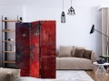 Parawan 3-częściowy - Czerwony beton [Room Dividers]