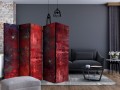 Parawan 5-częściowy - Czerwony beton II [Room Dividers]
