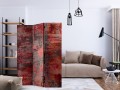 Parawan 3-częściowy - Czerwony metal [Room Dividers]