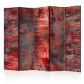 Parawan 5-częściowy - Czerwony metal II [Room Dividers]