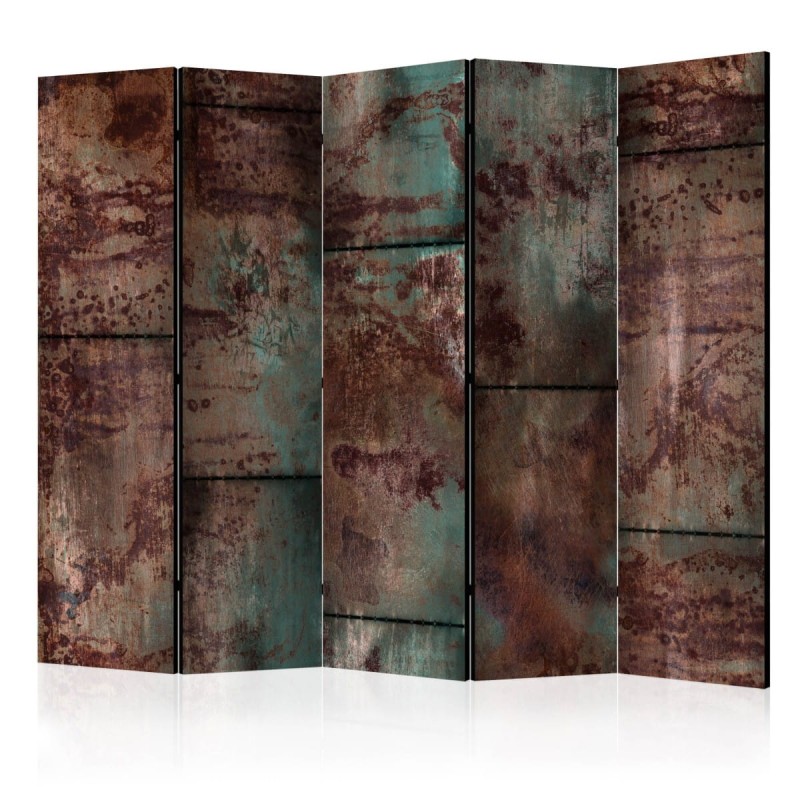 Parawan 5-częściowy - Ciemna blacha II [Room Dividers]