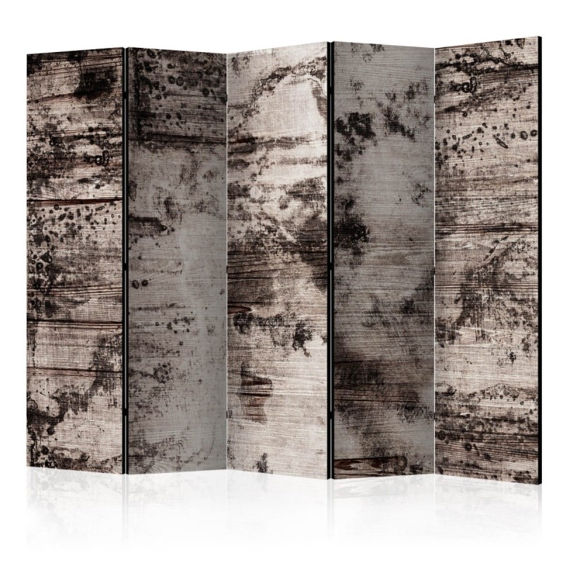 Parawan 5-częściowy - Przypalane drewno II [Room Dividers]