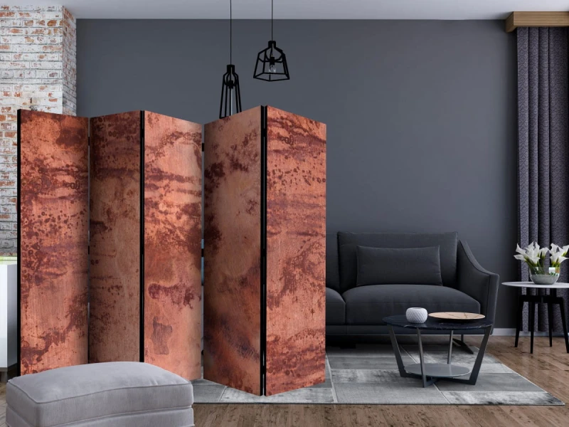 Parawan 5-częściowy - Czerwona blacha II [Room Dividers]