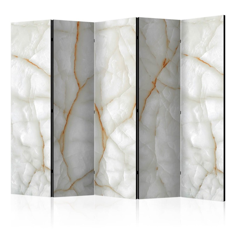 Parawan 5-częściowy - Biały marmur II [Room Dividers]