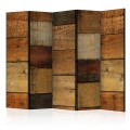 Parawan 5-częściowy - Drewniane tekstury II [Room Dividers]