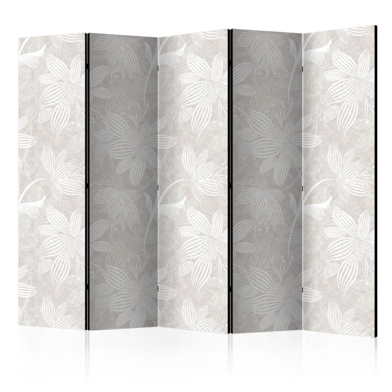Parawan 5-częściowy - Kwiatowe elementy II [Room Dividers]