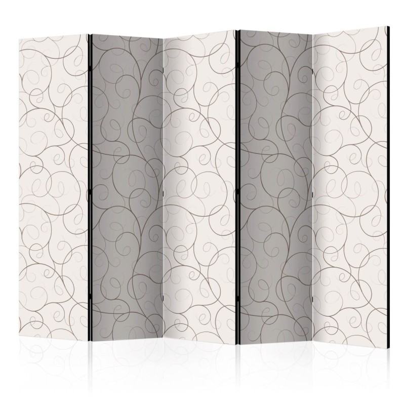 Parawan 5-częściowy - Czarne serpentyny II [Room Dividers]