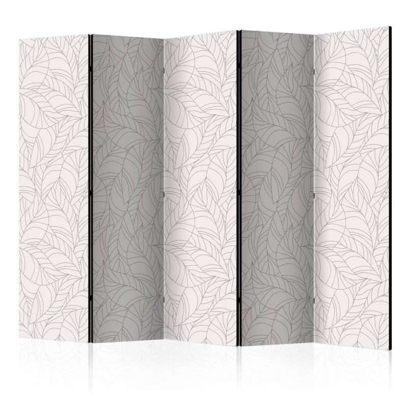 Parawan 5-częściowy - Bezbarwne liście II [Room Dividers]