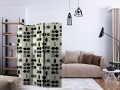 Parawan 3-częściowy - Czarno-białe kropki [Room Dividers]
