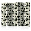 Parawan 5-częściowy - Czarno-białe kropki II [Room Dividers]