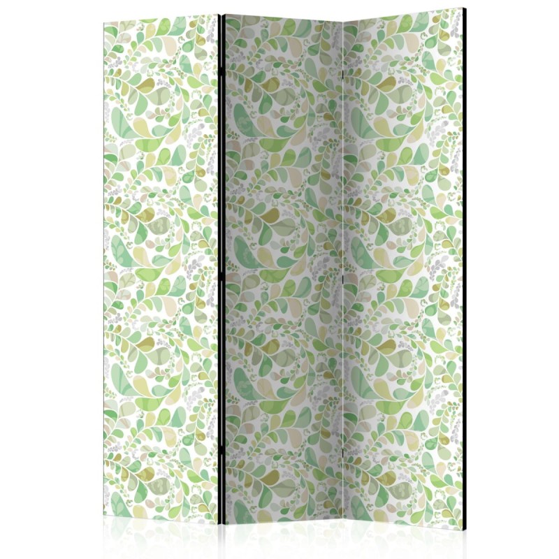Parawan 3-częściowy - Roślinny witraż [Room Dividers]