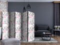 Parawan 5-częściowy - Flamingi i gałązki II [Room Dividers]