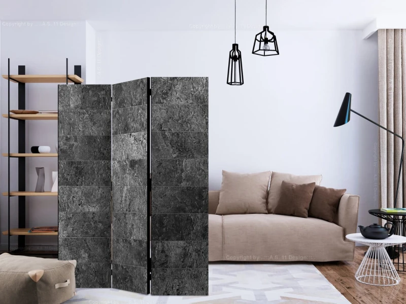 Parawan 3-częściowy - Odcienie szarości [Room Dividers]