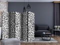 Parawan 5-częściowy - Czarno-biały labirynt II [Room Dividers]