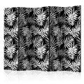 Parawan 5-częściowy - Czarno-biała dżungla II [Room Dividers]