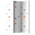 Parawan 3-częściowy - Deszcz trójkątów [Room Dividers]