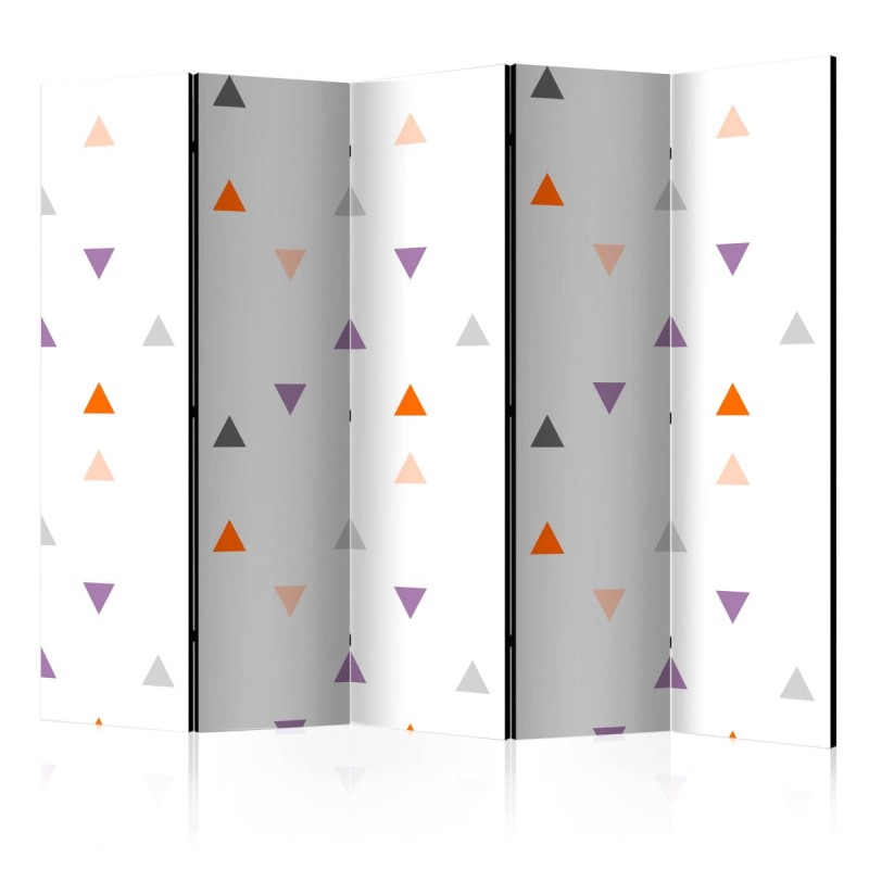 Parawan 5-częściowy - Deszcz trójkątów II [Room Dividers]