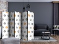 Parawan 5-częściowy - Okrągłe pieczątki II [Room Dividers]