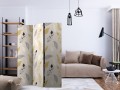 Parawan 3-częściowy - Złote piórka [Room Dividers]