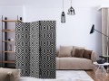 Parawan 3-częściowy - Czarno-biała hipnoza [Room Dividers]