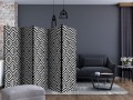 Parawan 5-częściowy - Czarno-biała hipnoza II [Room Dividers]