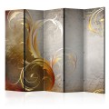 Parawan 5-częściowy - Złote litery II [Room Dividers]