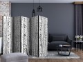 Parawan 5-częściowy - Brzozowy las II [Room Dividers]