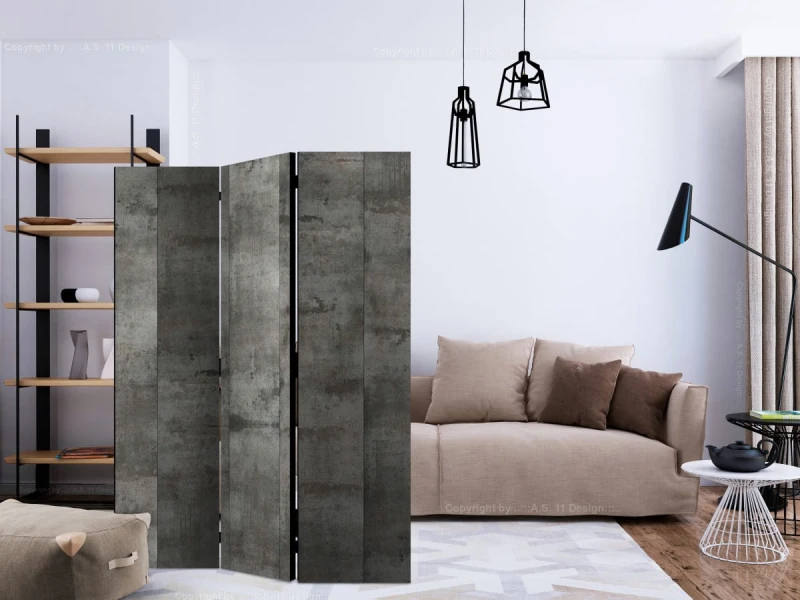 Parawan 3-częściowy - Stalowy wzór [Room Dividers]
