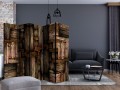Parawan 5-częściowy - Drewniana układanka II [Room Dividers]
