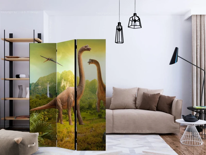 Parawan 3-częściowy - Dinozaury [Room Dividers]