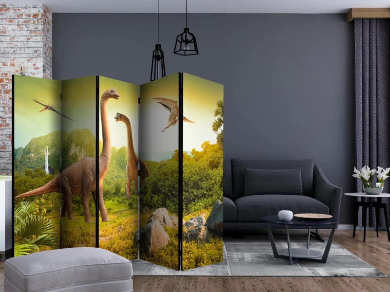 Parawan 5-częściowy - Dinozaury II [Room Dividers]